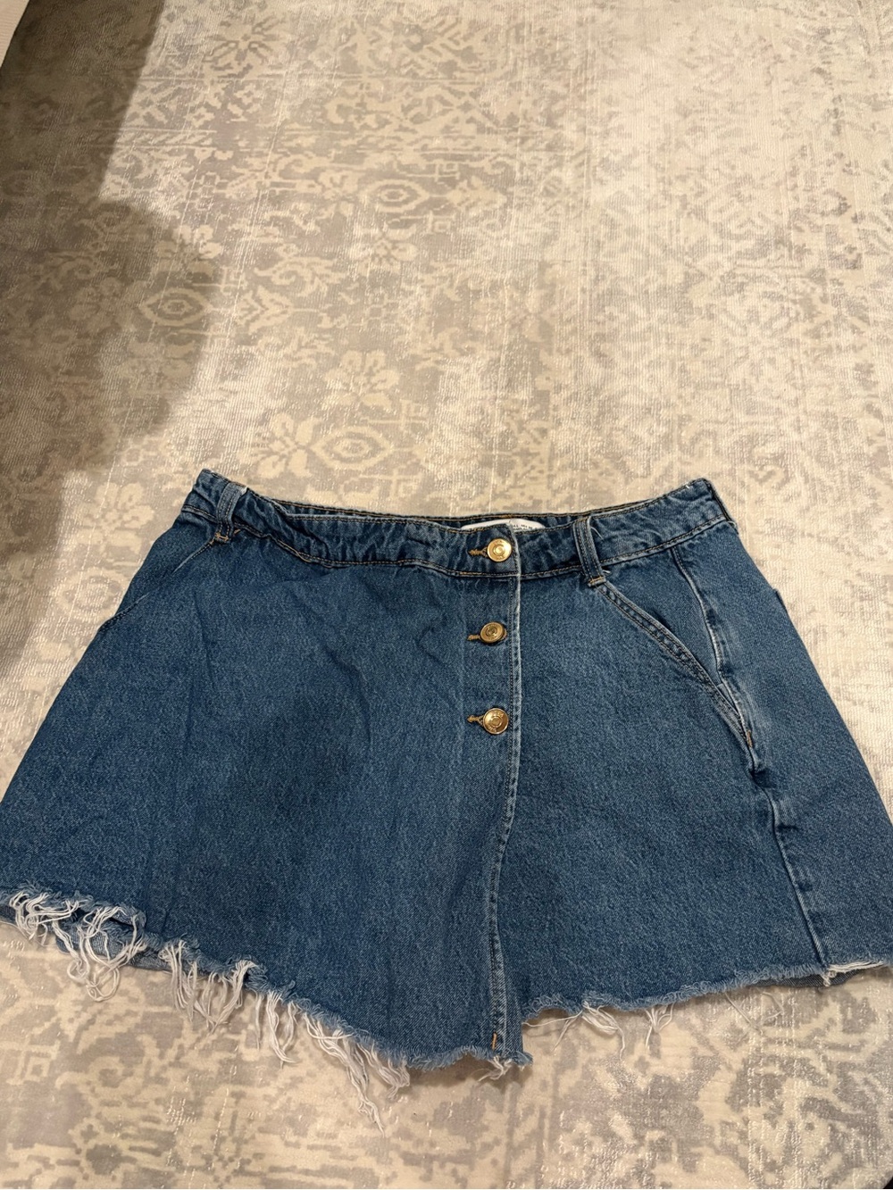 Zara Dark Wash Denim Skort
